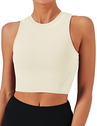 Natural Feelings Nudi Sports Bras for Women Removable Padded Yoga Tank Tops Sleeveless Fitness Workout Crop Tops