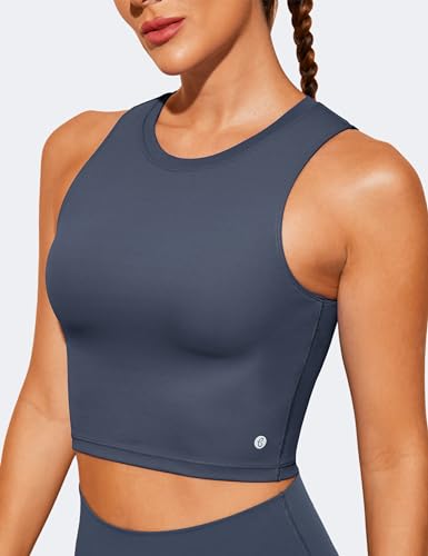 Natural Feelings Nudi Sports Bras for Women Removable Padded Yoga Tank Tops Sleeveless Fitness Workout Crop Tops