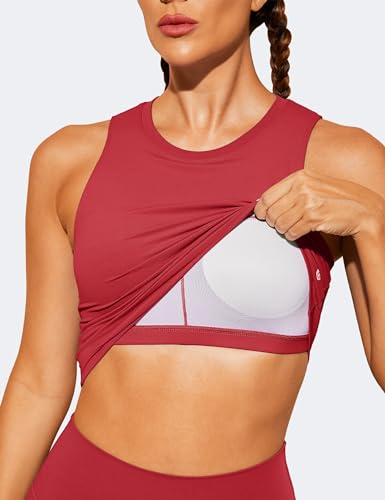 Natural Feelings Nudi Sports Bras for Women Removable Padded Yoga Tank Tops Sleeveless Fitness Workout Crop Tops