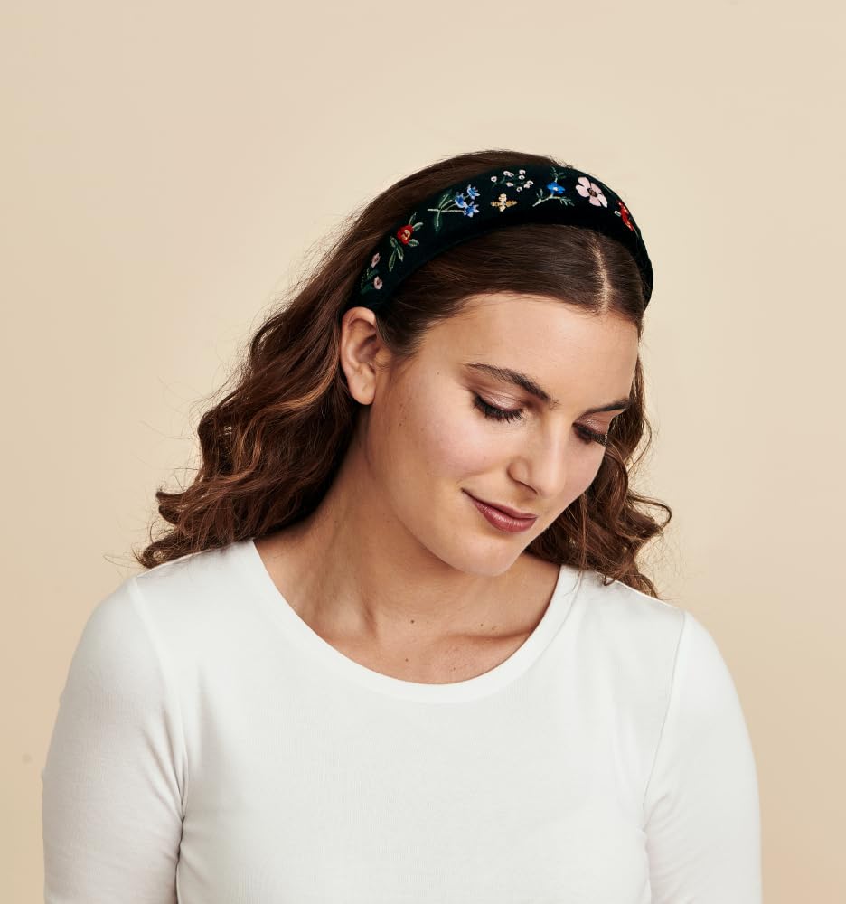 RIFLE PAPER CO. Garden Party Knotted Fabric Headband | Signature Bright Floral Pattern, Top Off Your Outfit. Covered Plastic Band Durable for Everyday Use (Gift for Mom, Teen, Girl)