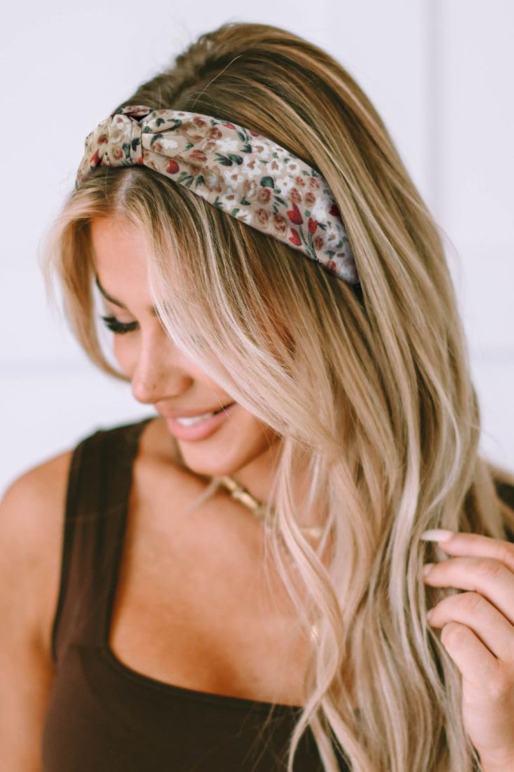 Knotted Headbands for Women Non Slip Fashion Women Headbands for Hair Cute Hairband for Women's Hair Wide Top Knot Hair Hoops for Girls Black White Leopard Head Band Trendy Hair Accessories for Women