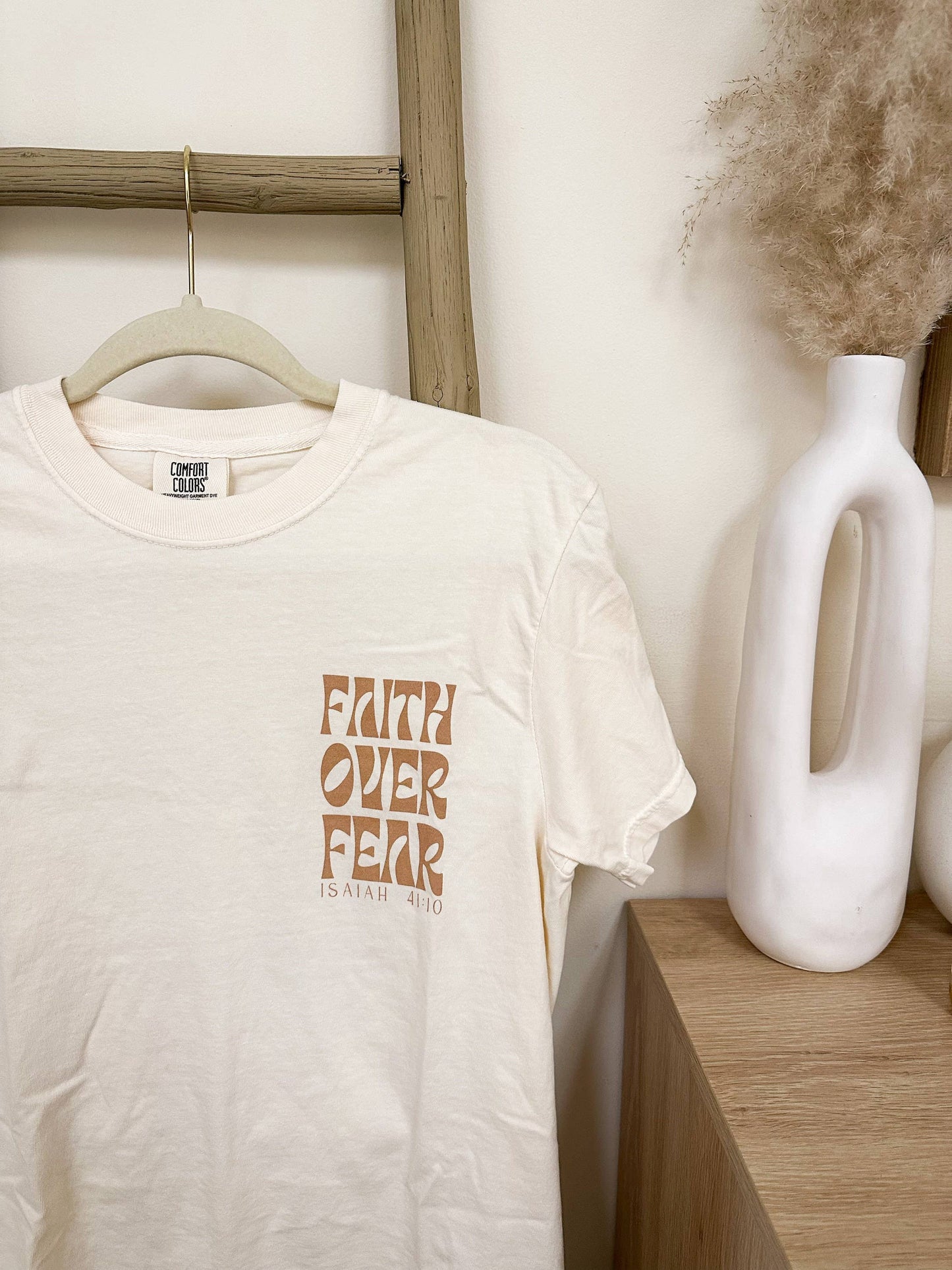 Faith Over Fear Graphic Summer Tee: White