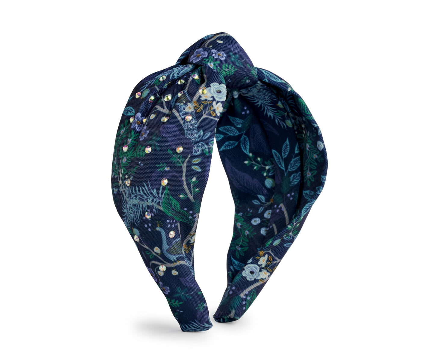 RIFLE PAPER CO. Garden Party Knotted Fabric Headband | Signature Bright Floral Pattern, Top Off Your Outfit. Covered Plastic Band Durable for Everyday Use (Gift for Mom, Teen, Girl)