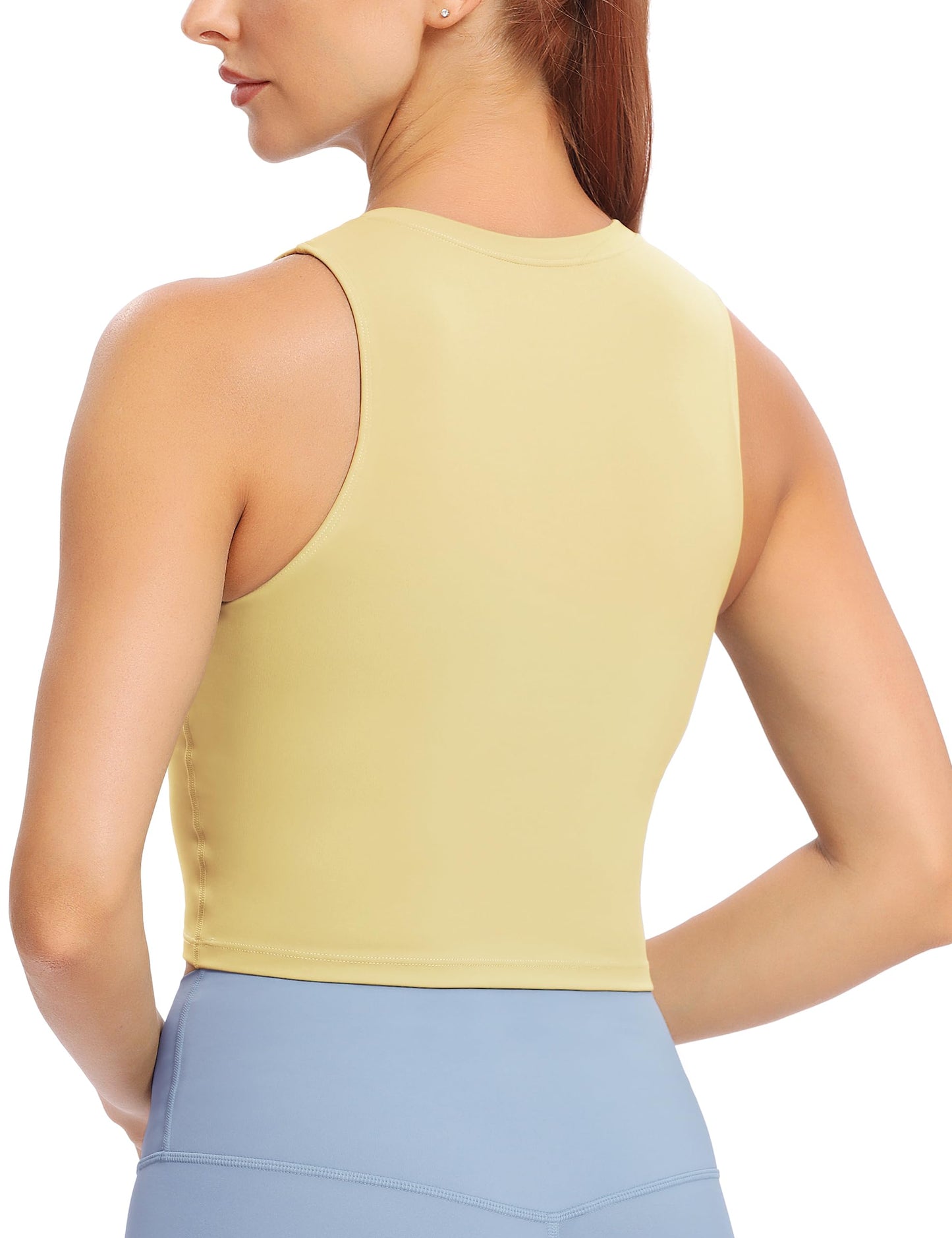 Natural Feelings Nudi Sports Bras for Women Removable Padded Yoga Tank Tops Sleeveless Fitness Workout Crop Tops