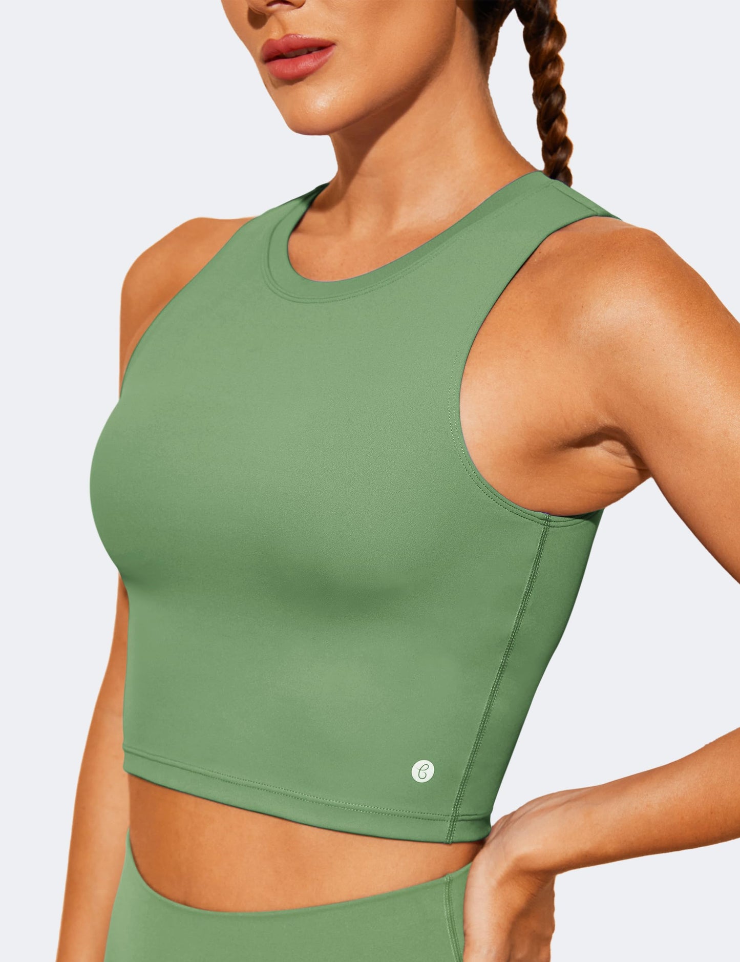 Natural Feelings Nudi Sports Bras for Women Removable Padded Yoga Tank Tops Sleeveless Fitness Workout Crop Tops