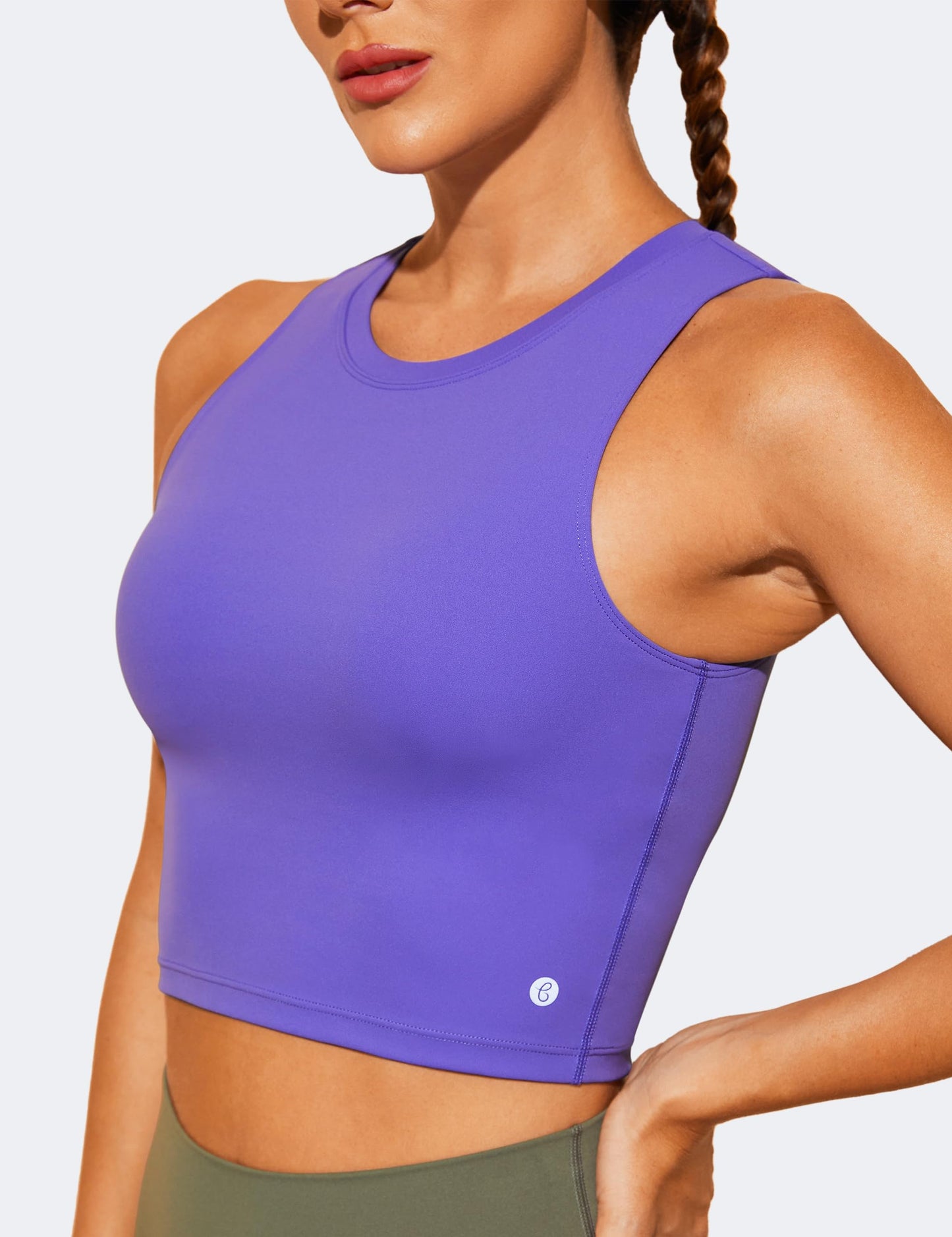 Natural Feelings Nudi Sports Bras for Women Removable Padded Yoga Tank Tops Sleeveless Fitness Workout Crop Tops