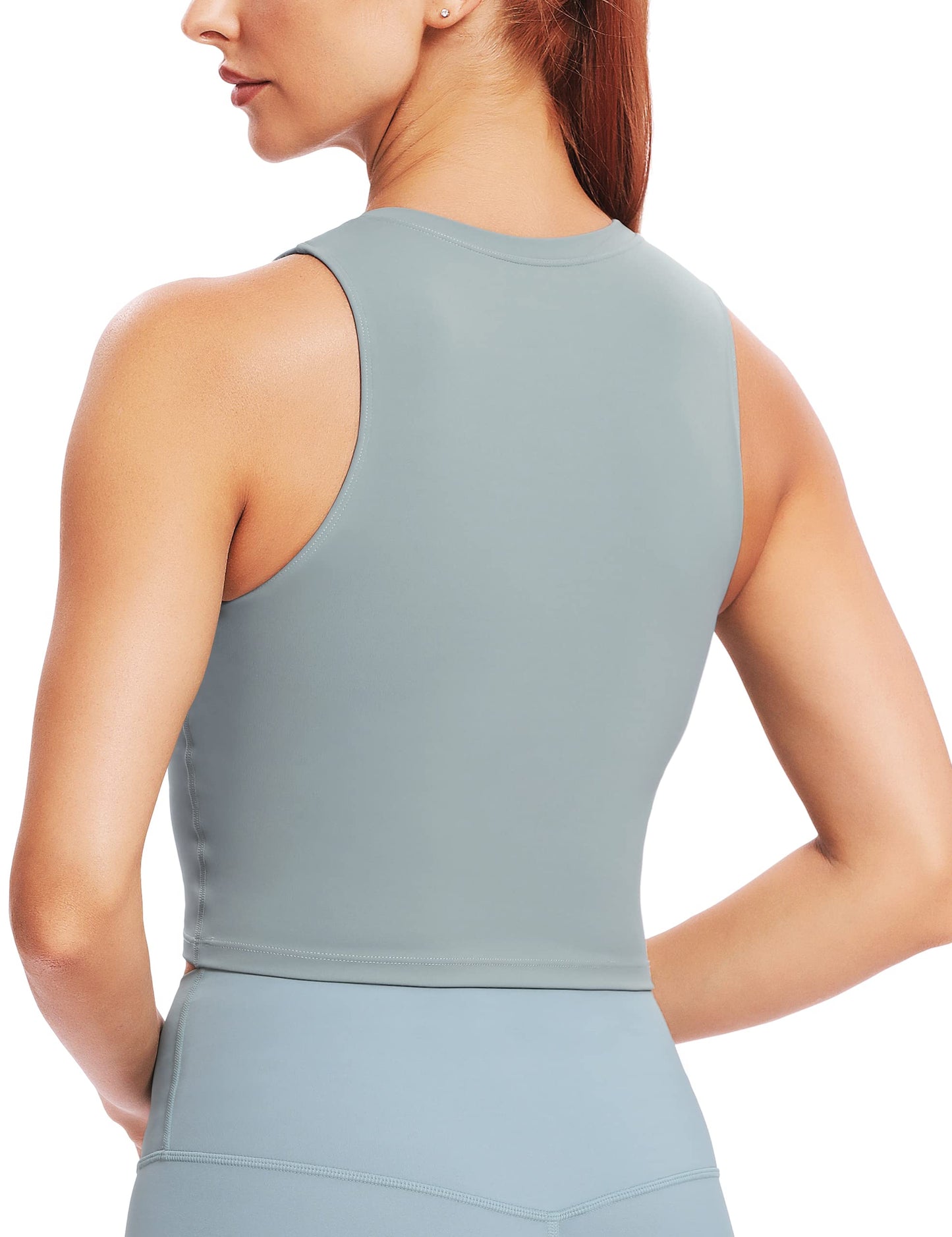 Natural Feelings Nudi Sports Bras for Women Removable Padded Yoga Tank Tops Sleeveless Fitness Workout Crop Tops