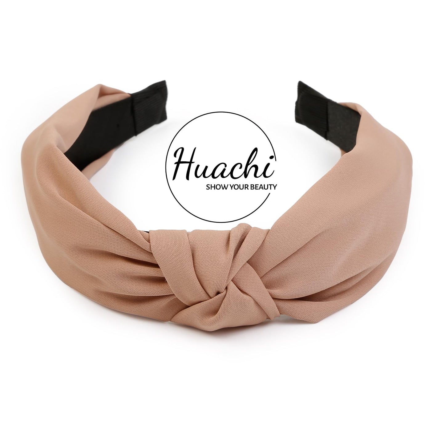 Knotted Headbands for Women Non Slip Fashion Women Headbands for Hair Cute Hairband for Women's Hair Wide Top Knot Hair Hoops for Girls Black White Leopard Head Band Trendy Hair Accessories for Women