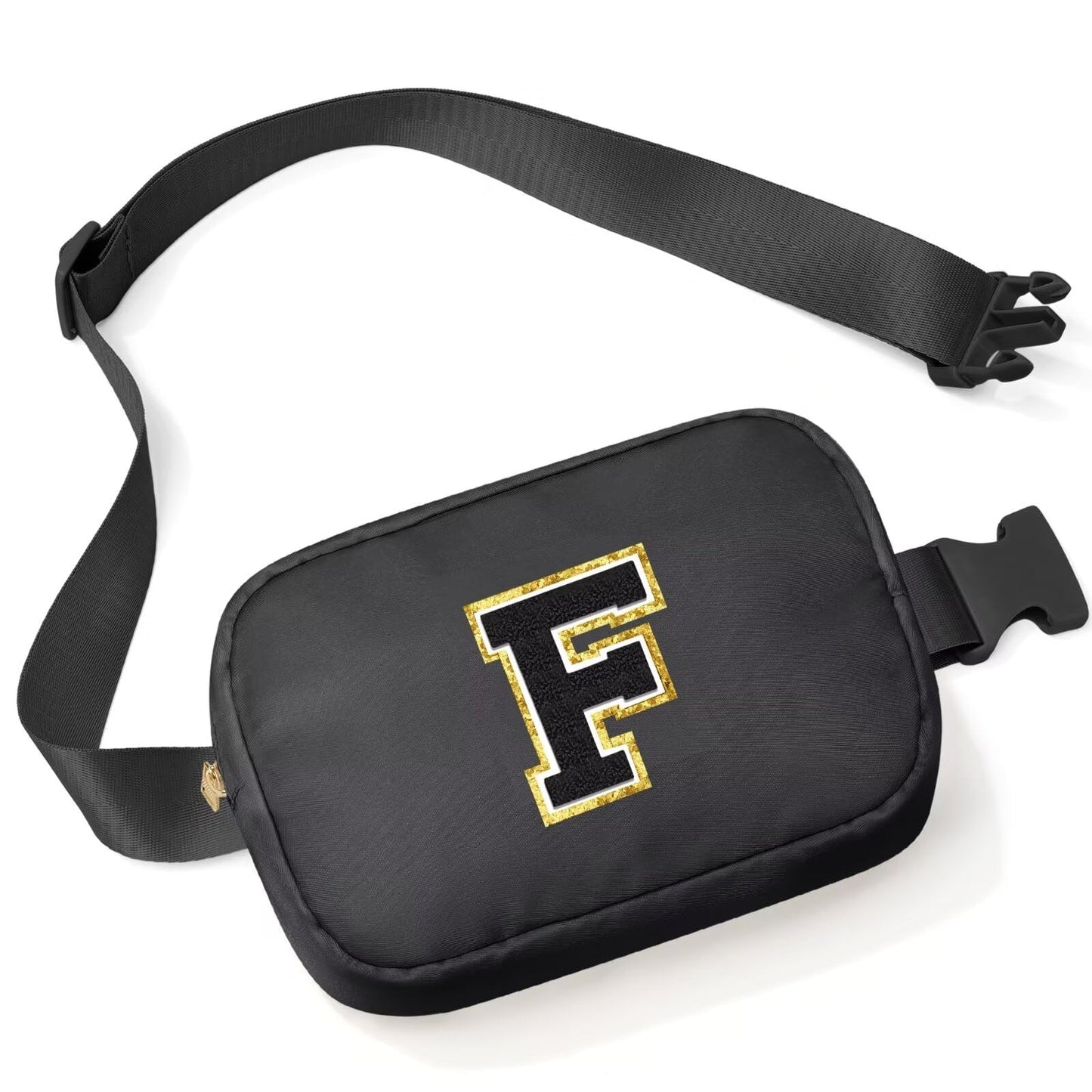 Initial Belt Bag - Crossbody Bags Women - Fanny Packs for Women Cross Body Bag White Small Waist Packs Travel Everywhere Belt Bag Monogram Crossbody Bag M
