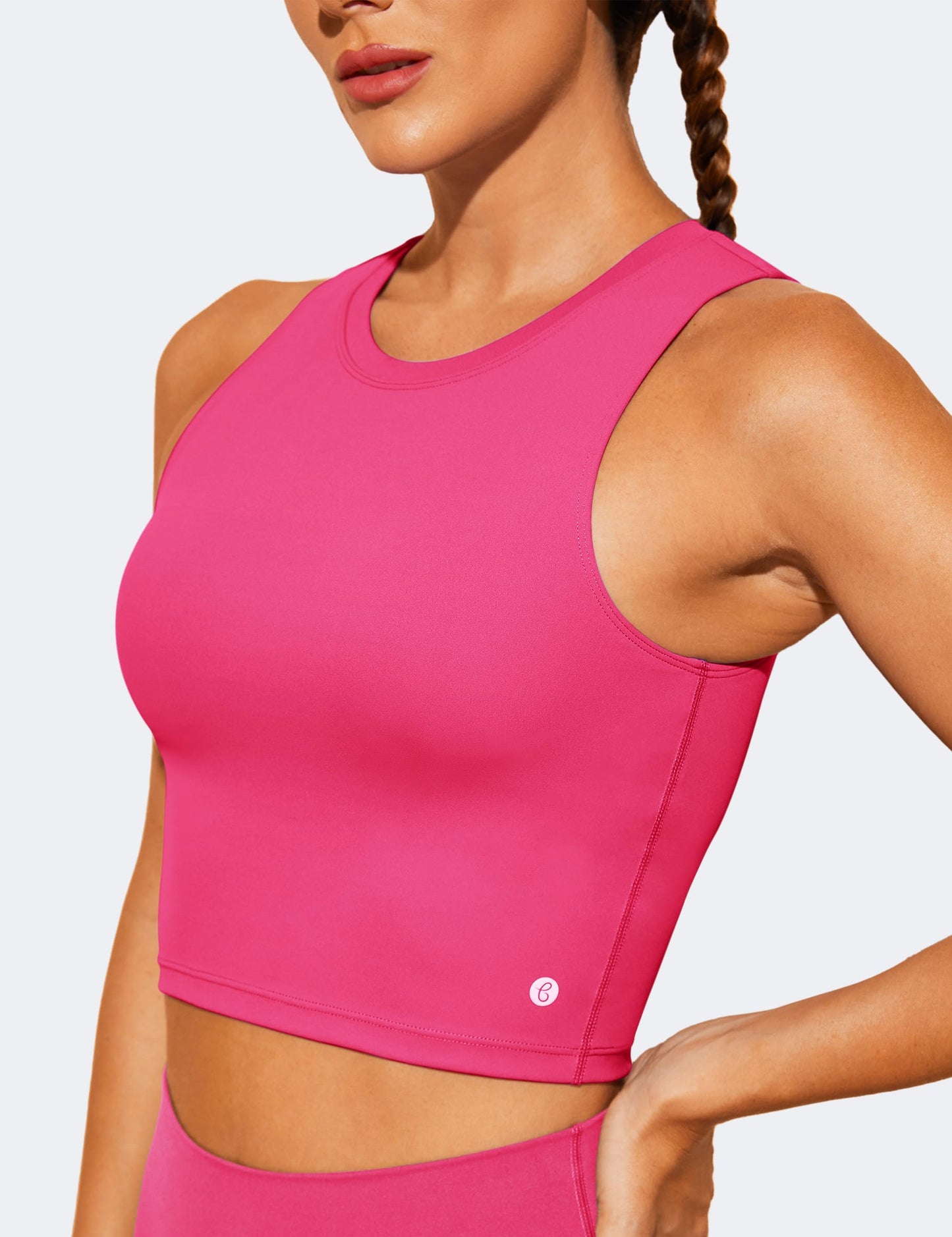 Natural Feelings Nudi Sports Bras for Women Removable Padded Yoga Tank Tops Sleeveless Fitness Workout Crop Tops