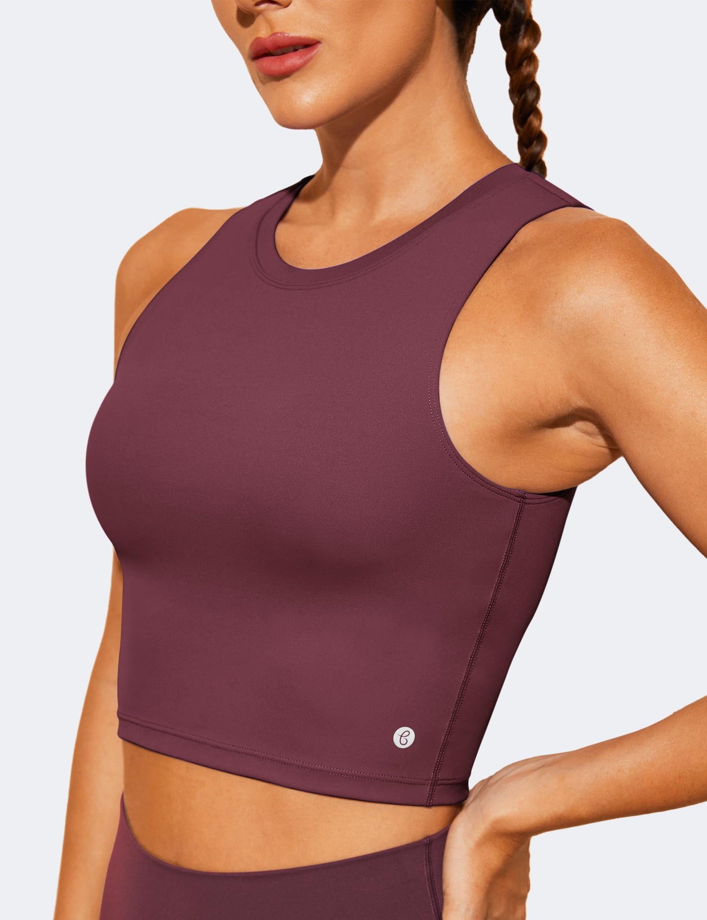 Natural Feelings Nudi Sports Bras for Women Removable Padded Yoga Tank Tops Sleeveless Fitness Workout Crop Tops