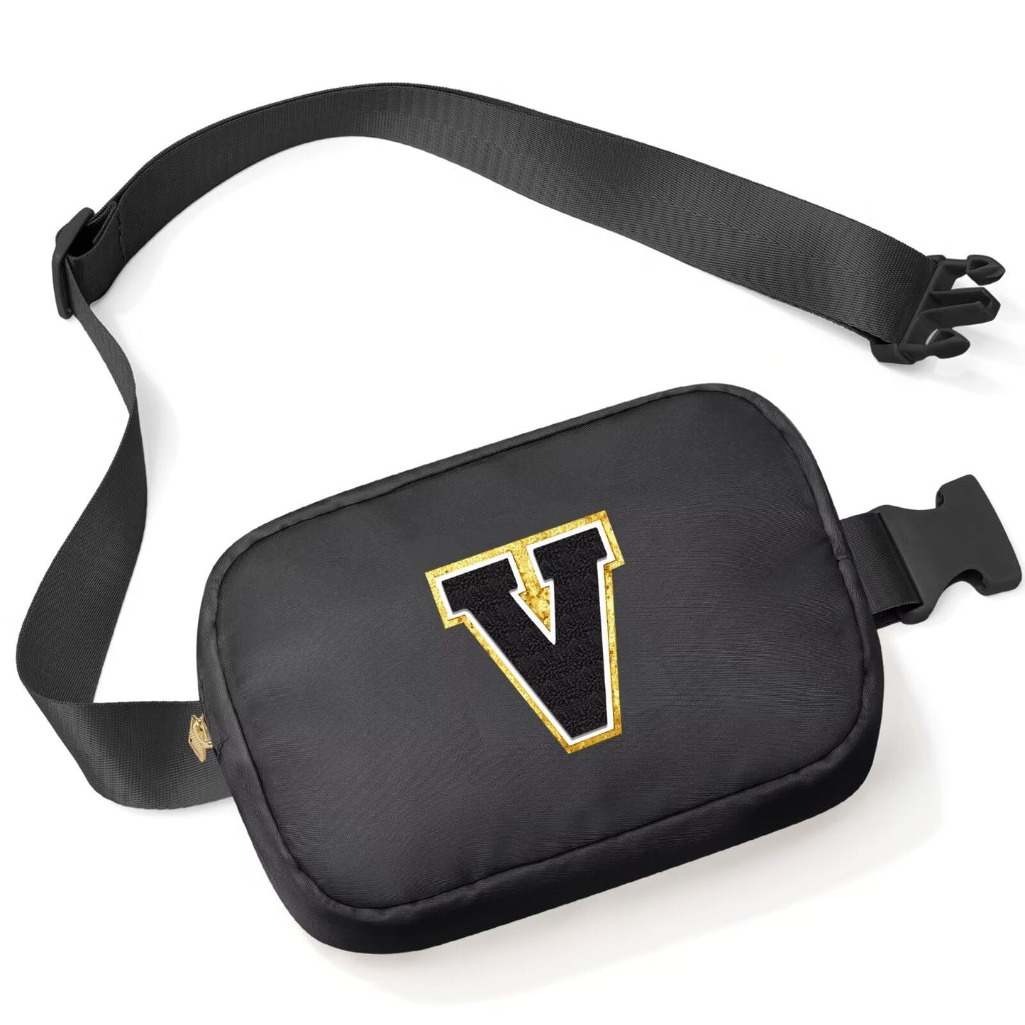 Initial Belt Bag - Crossbody Bags Women - Fanny Packs for Women Cross Body Bag White Small Waist Packs Travel Everywhere Belt Bag Monogram Crossbody Bag M