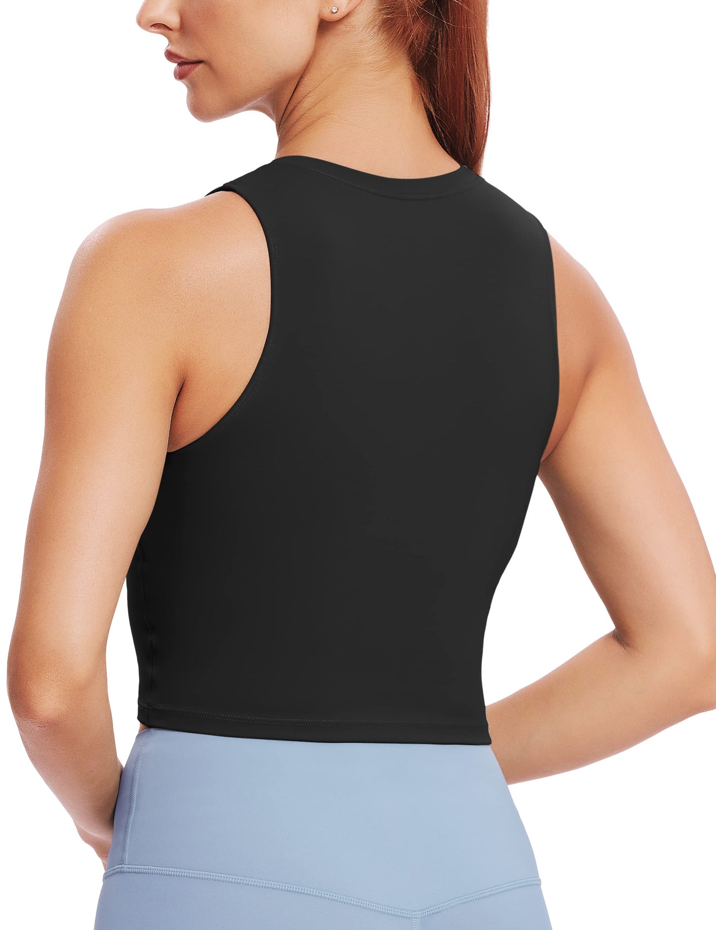 Natural Feelings Nudi Sports Bras for Women Removable Padded Yoga Tank Tops Sleeveless Fitness Workout Crop Tops