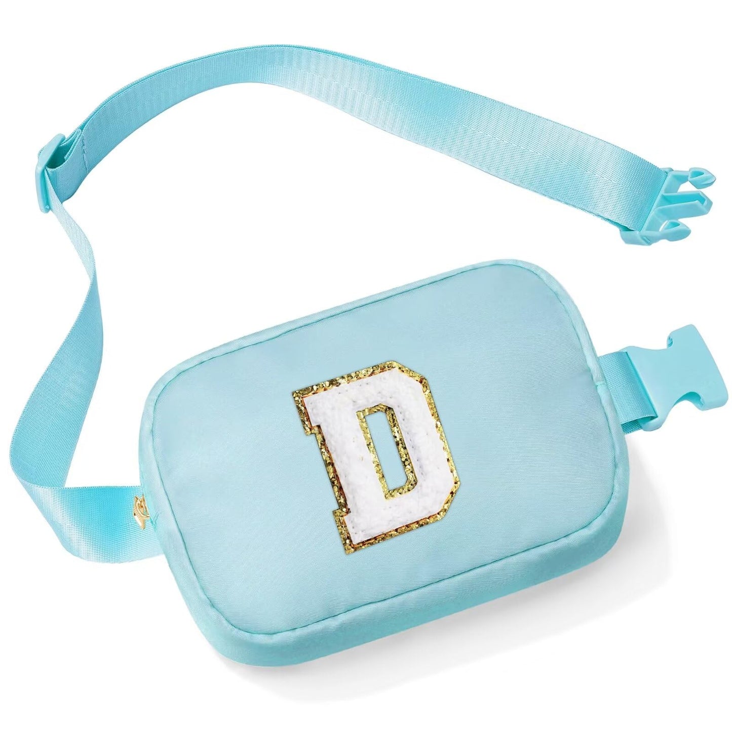 Initial Belt Bag - Crossbody Bags Women - Fanny Packs for Women Cross Body Bag White Small Waist Packs Travel Everywhere Belt Bag Monogram Crossbody Bag M