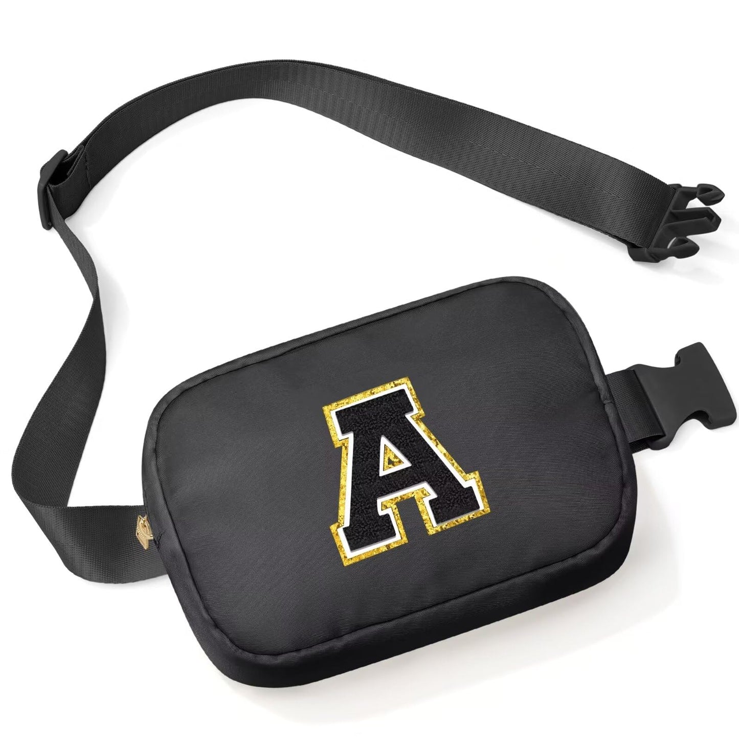 Initial Belt Bag - Crossbody Bags Women - Fanny Packs for Women Cross Body Bag White Small Waist Packs Travel Everywhere Belt Bag Monogram Crossbody Bag M