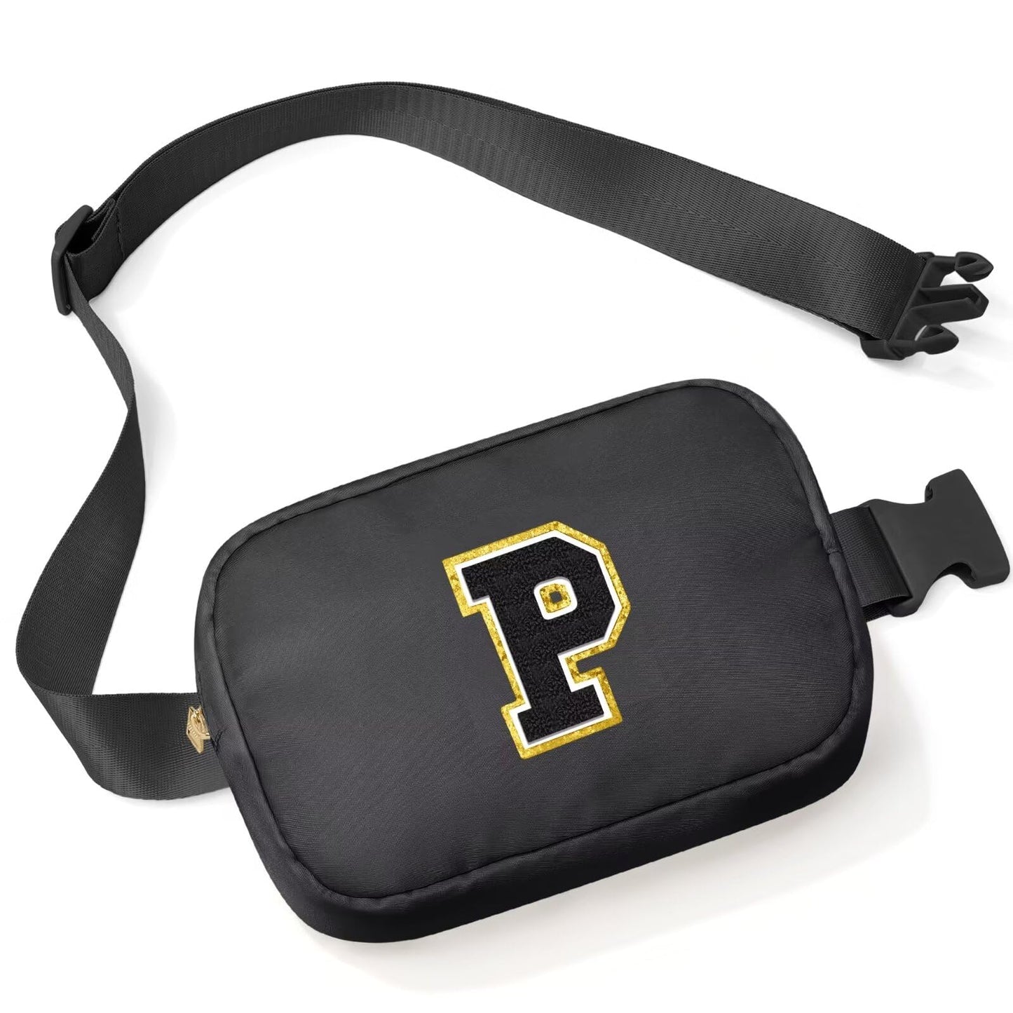 Initial Belt Bag - Crossbody Bags Women - Fanny Packs for Women Cross Body Bag White Small Waist Packs Travel Everywhere Belt Bag Monogram Crossbody Bag M