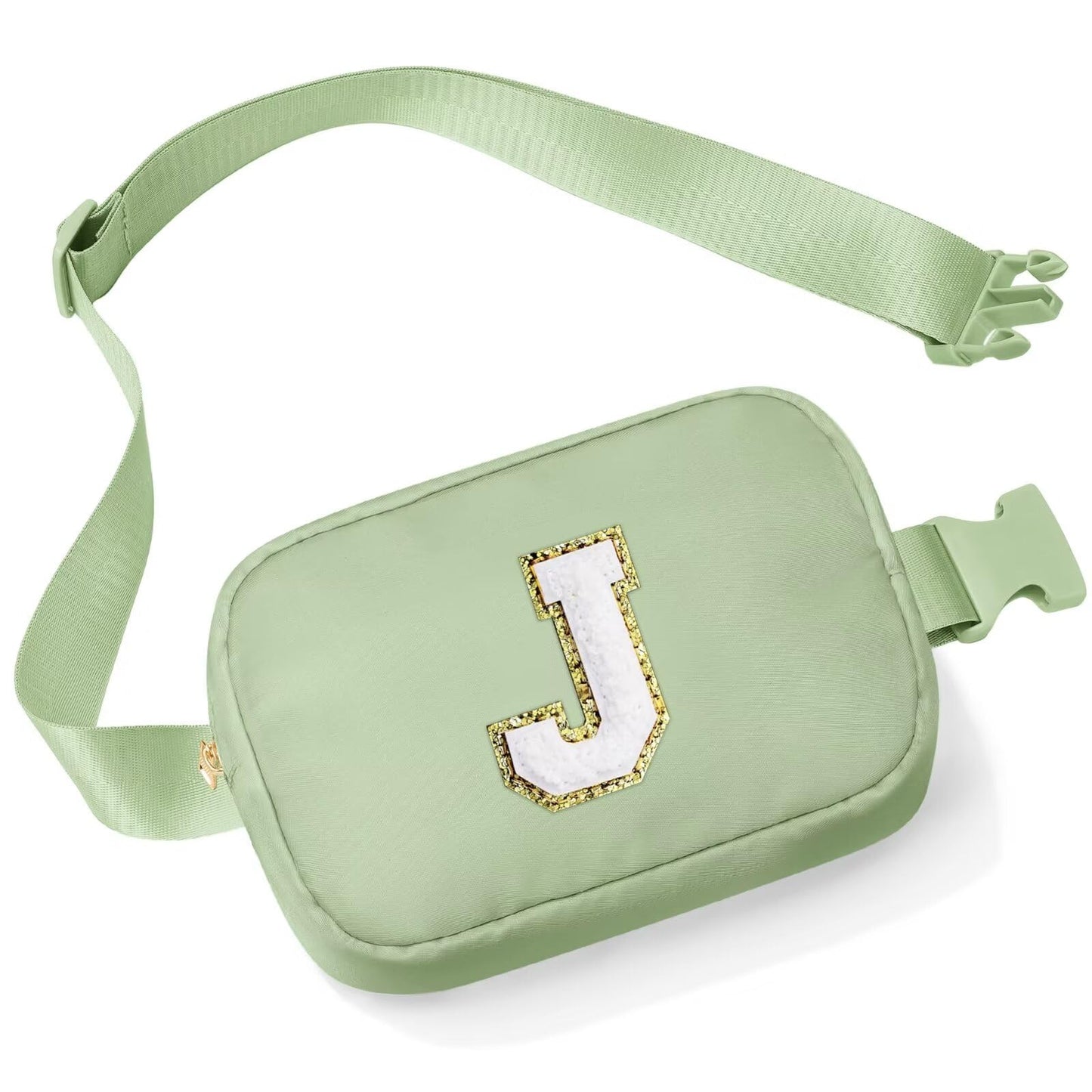 Initial Belt Bag - Crossbody Bags Women - Fanny Packs for Women Cross Body Bag White Small Waist Packs Travel Everywhere Belt Bag Monogram Crossbody Bag M