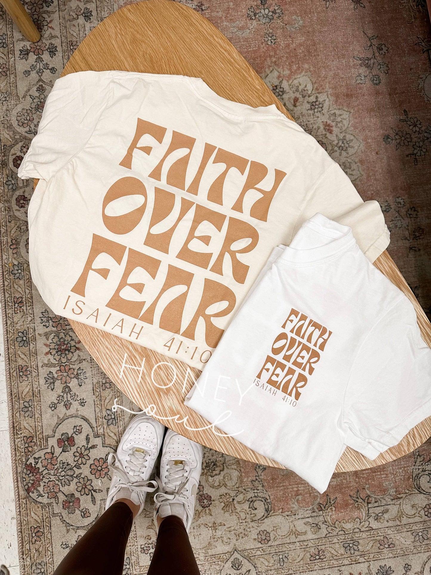Faith Over Fear Graphic Summer Tee: White