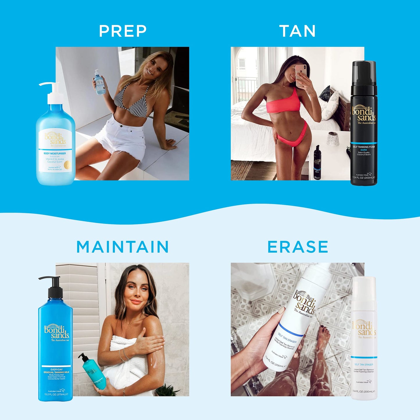 Bondi Sands Self Tanning Foam | Lightweight, Self-Tanner Foam Enriched with Aloe Vera and Coconut Provides an Even, Streak-Free Tan