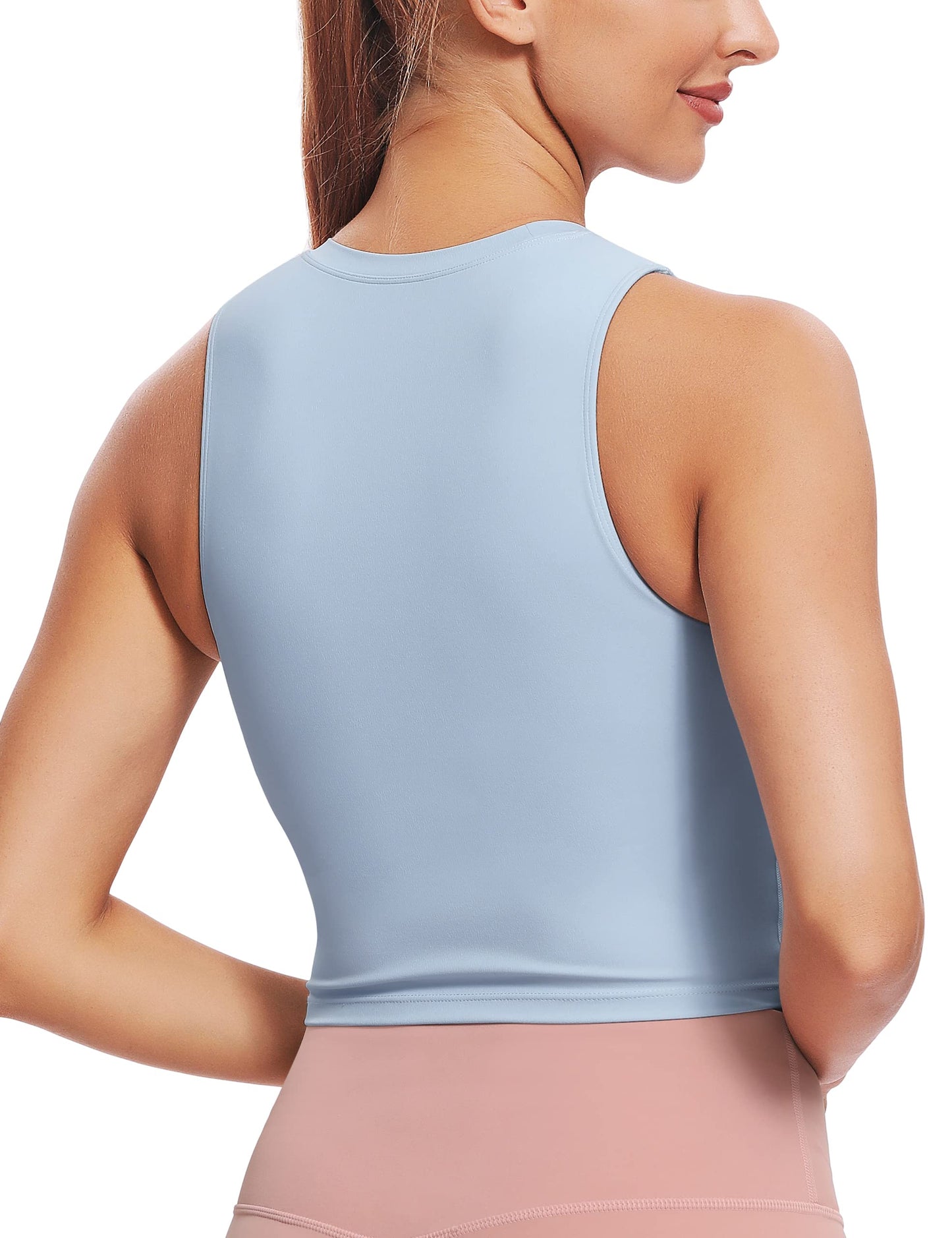 Natural Feelings Nudi Sports Bras for Women Removable Padded Yoga Tank Tops Sleeveless Fitness Workout Crop Tops