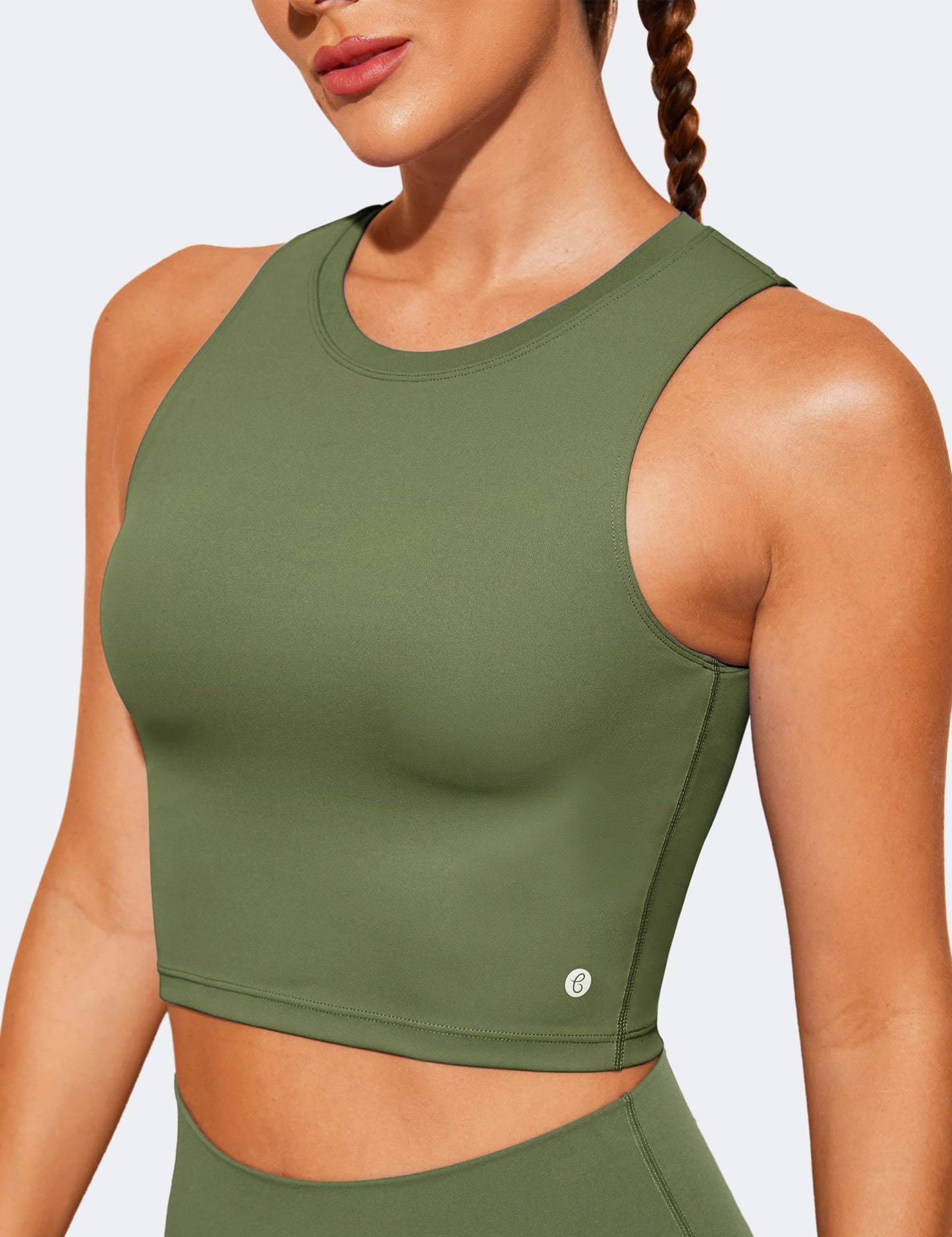 Natural Feelings Nudi Sports Bras for Women Removable Padded Yoga Tank Tops Sleeveless Fitness Workout Crop Tops