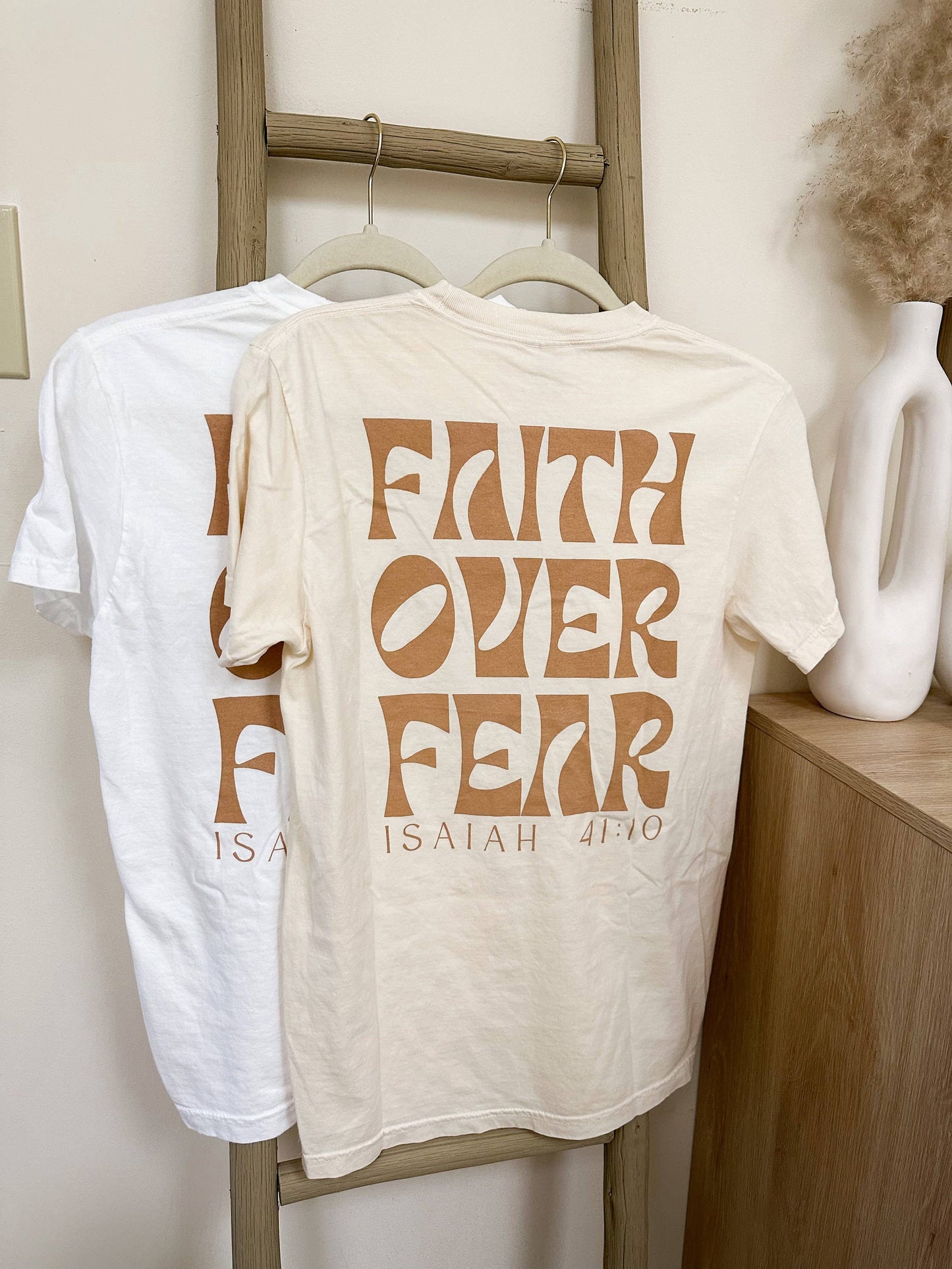 Faith Over Fear Graphic Summer Tee: White