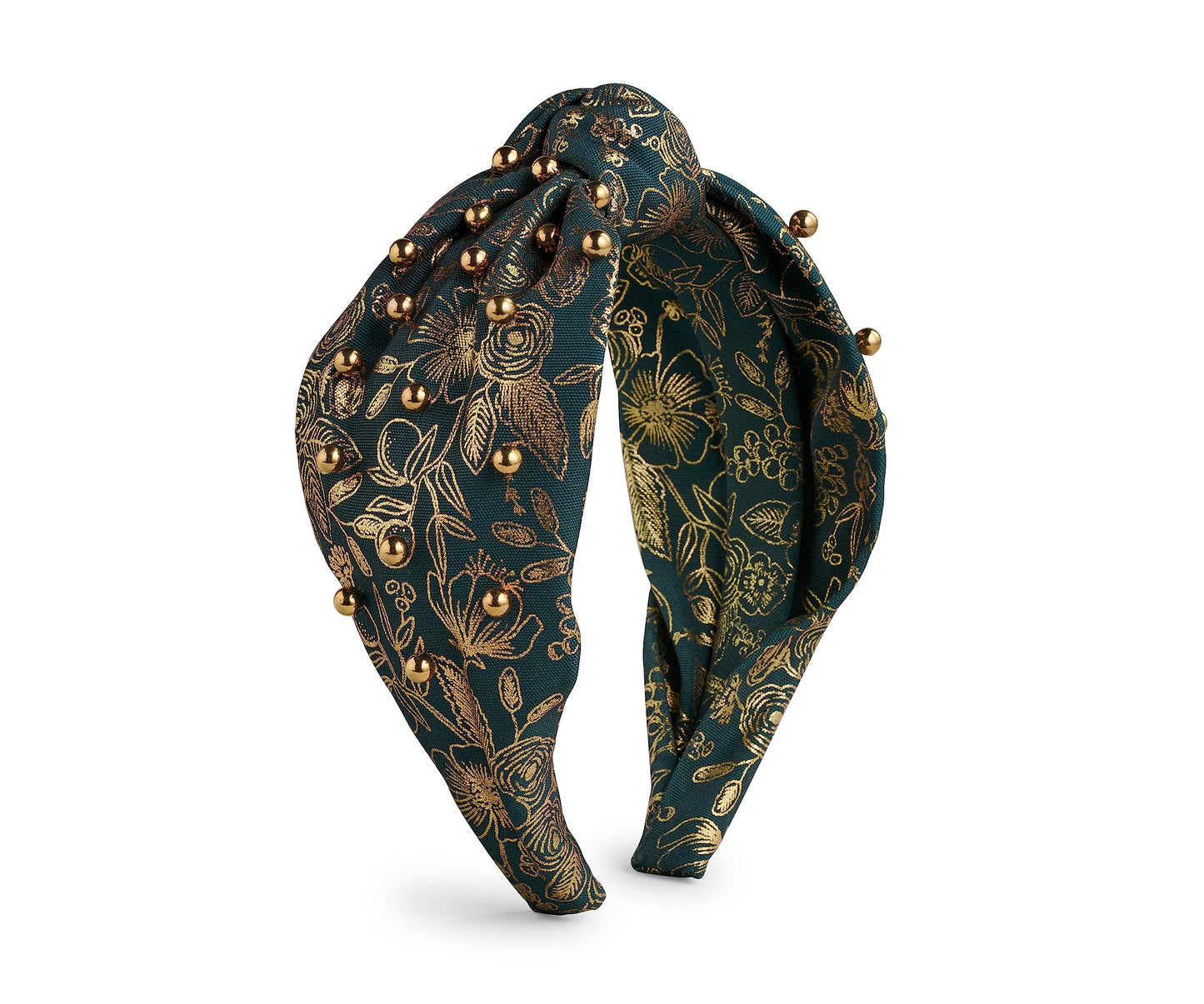 RIFLE PAPER CO. Garden Party Knotted Fabric Headband | Signature Bright Floral Pattern, Top Off Your Outfit. Covered Plastic Band Durable for Everyday Use (Gift for Mom, Teen, Girl)