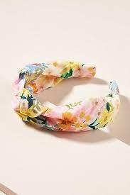 RIFLE PAPER CO. Garden Party Knotted Fabric Headband | Signature Bright Floral Pattern, Top Off Your Outfit. Covered Plastic Band Durable for Everyday Use (Gift for Mom, Teen, Girl)