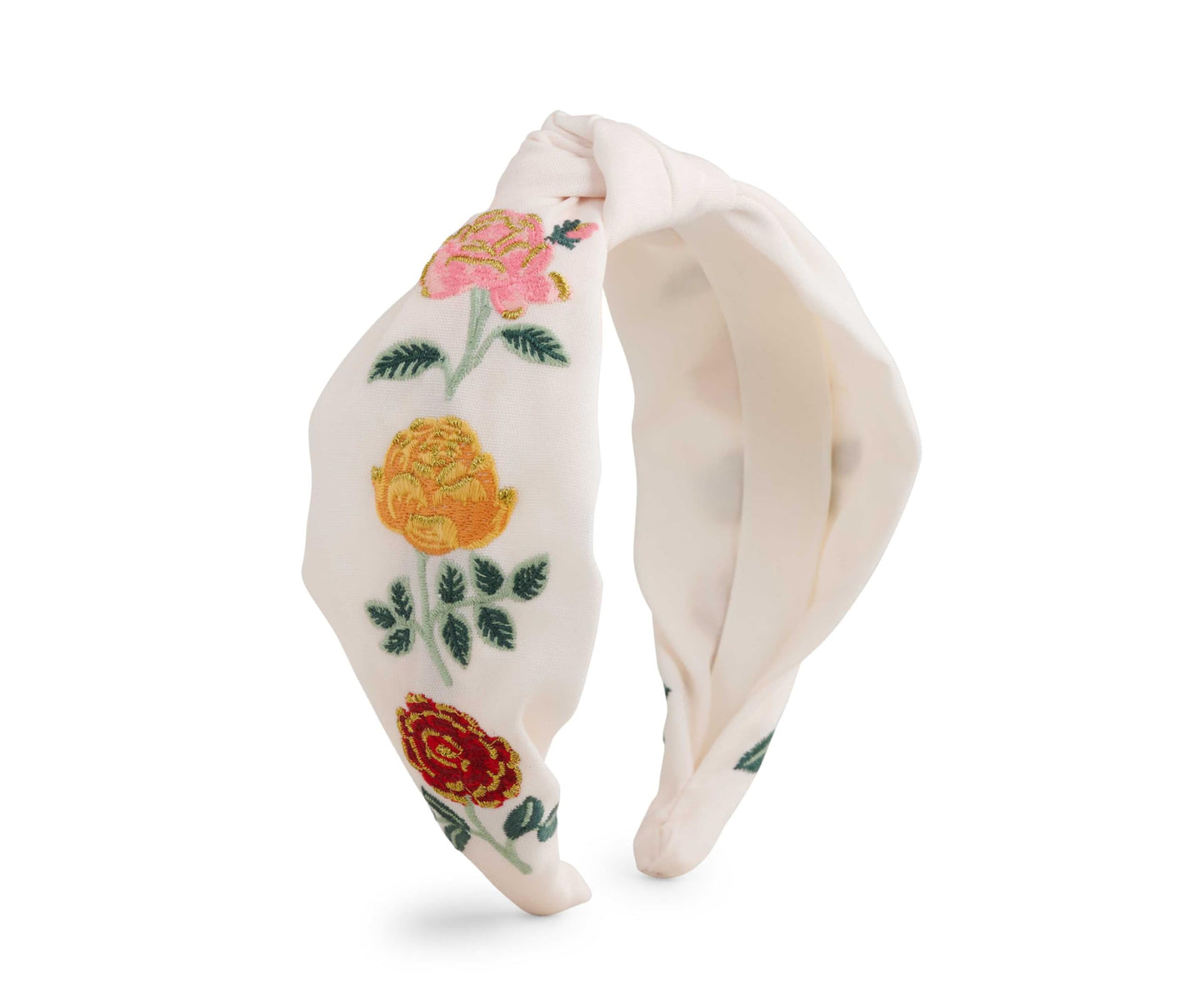 RIFLE PAPER CO. Garden Party Knotted Fabric Headband | Signature Bright Floral Pattern, Top Off Your Outfit. Covered Plastic Band Durable for Everyday Use (Gift for Mom, Teen, Girl)