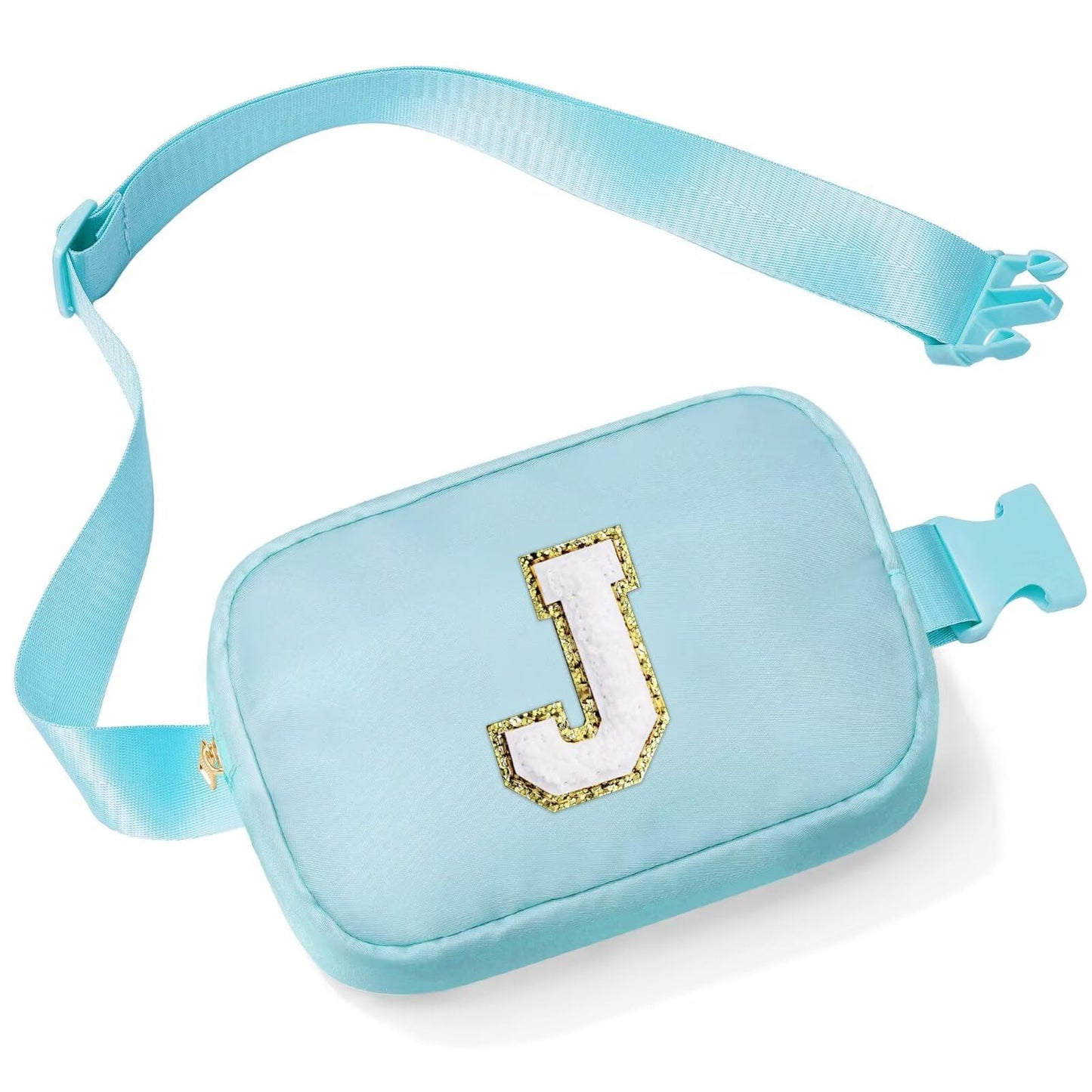 Initial Belt Bag - Crossbody Bags Women - Fanny Packs for Women Cross Body Bag White Small Waist Packs Travel Everywhere Belt Bag Monogram Crossbody Bag M
