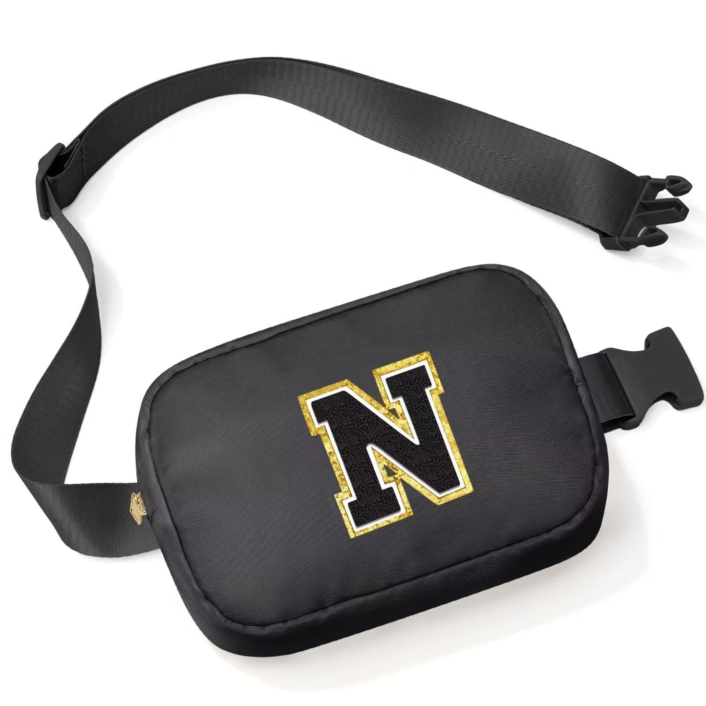 Initial Belt Bag - Crossbody Bags Women - Fanny Packs for Women Cross Body Bag White Small Waist Packs Travel Everywhere Belt Bag Monogram Crossbody Bag M