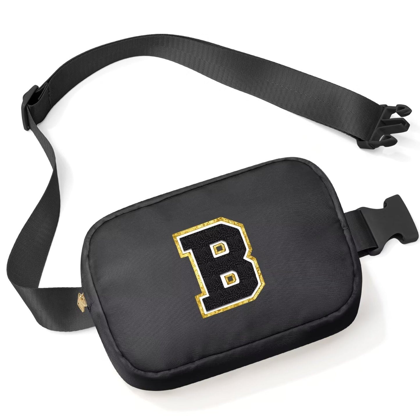 Initial Belt Bag - Crossbody Bags Women - Fanny Packs for Women Cross Body Bag White Small Waist Packs Travel Everywhere Belt Bag Monogram Crossbody Bag M
