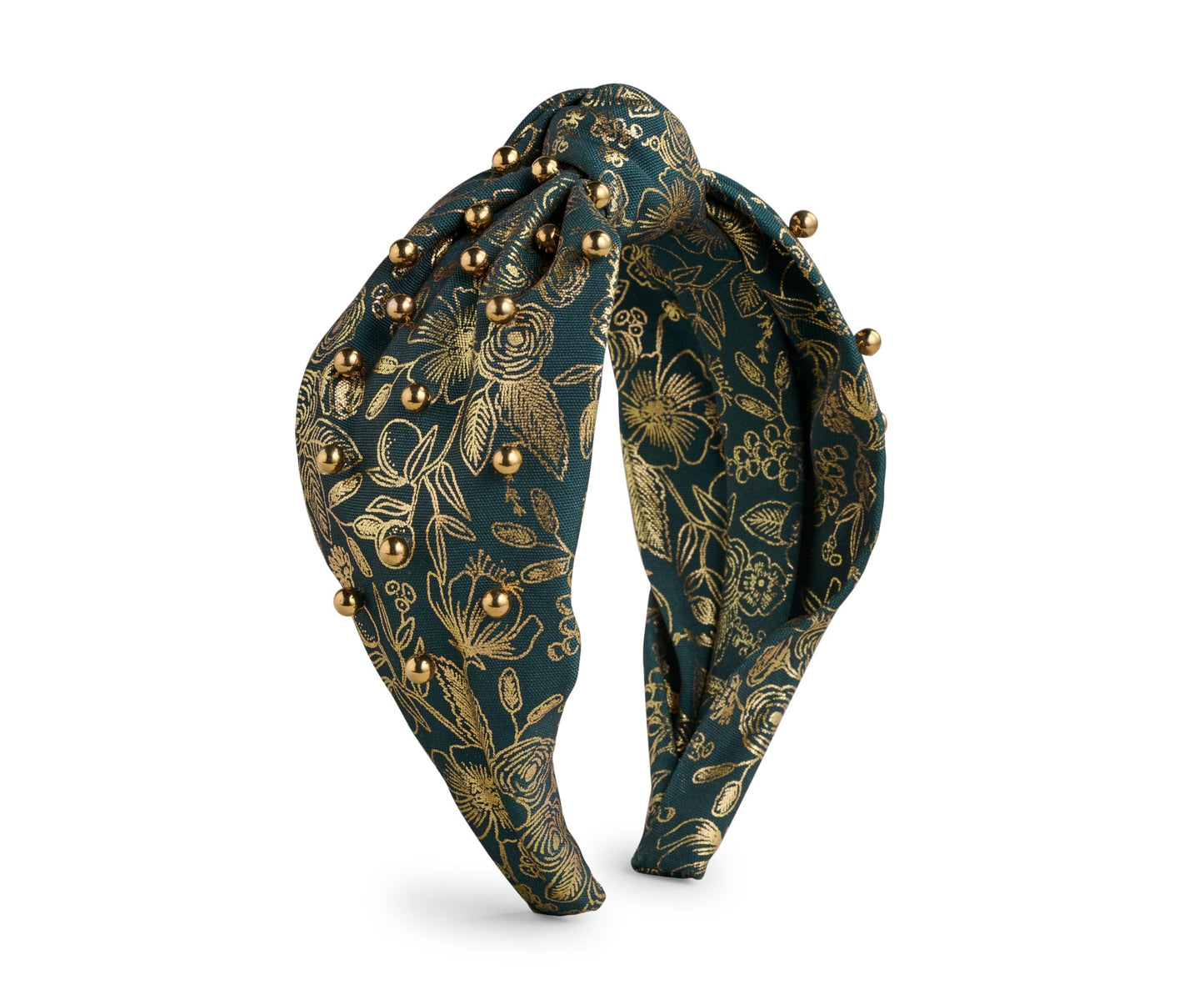 RIFLE PAPER CO. Garden Party Knotted Fabric Headband | Signature Bright Floral Pattern, Top Off Your Outfit. Covered Plastic Band Durable for Everyday Use (Gift for Mom, Teen, Girl)