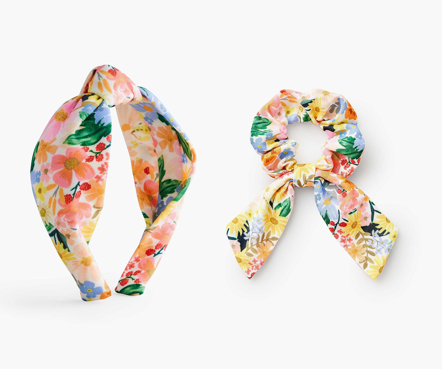 RIFLE PAPER CO. Garden Party Knotted Fabric Headband | Signature Bright Floral Pattern, Top Off Your Outfit. Covered Plastic Band Durable for Everyday Use (Gift for Mom, Teen, Girl)