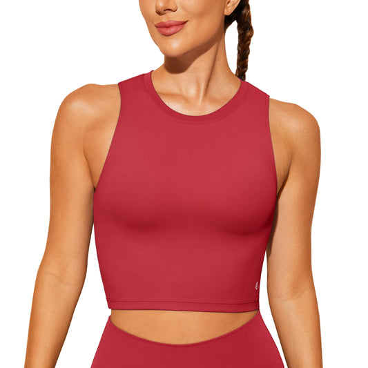 Natural Feelings Nudi Sports Bras for Women Removable Padded Yoga Tank Tops Sleeveless Fitness Workout Crop Tops