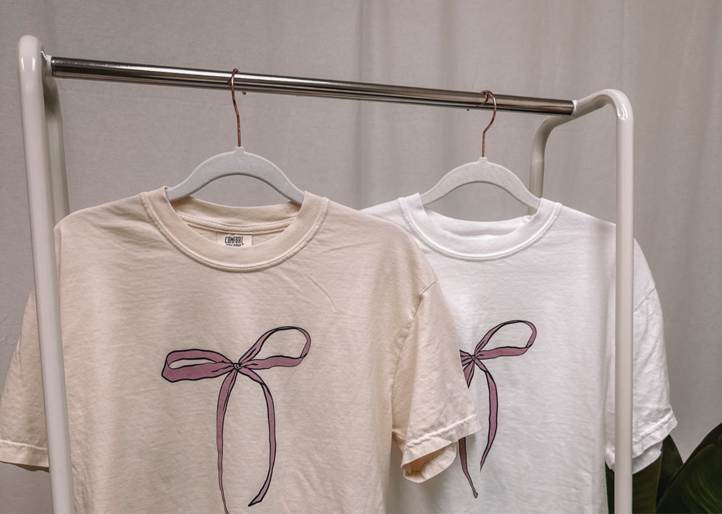 She Is Clothed Bow Summer T-Shirt: Ivory