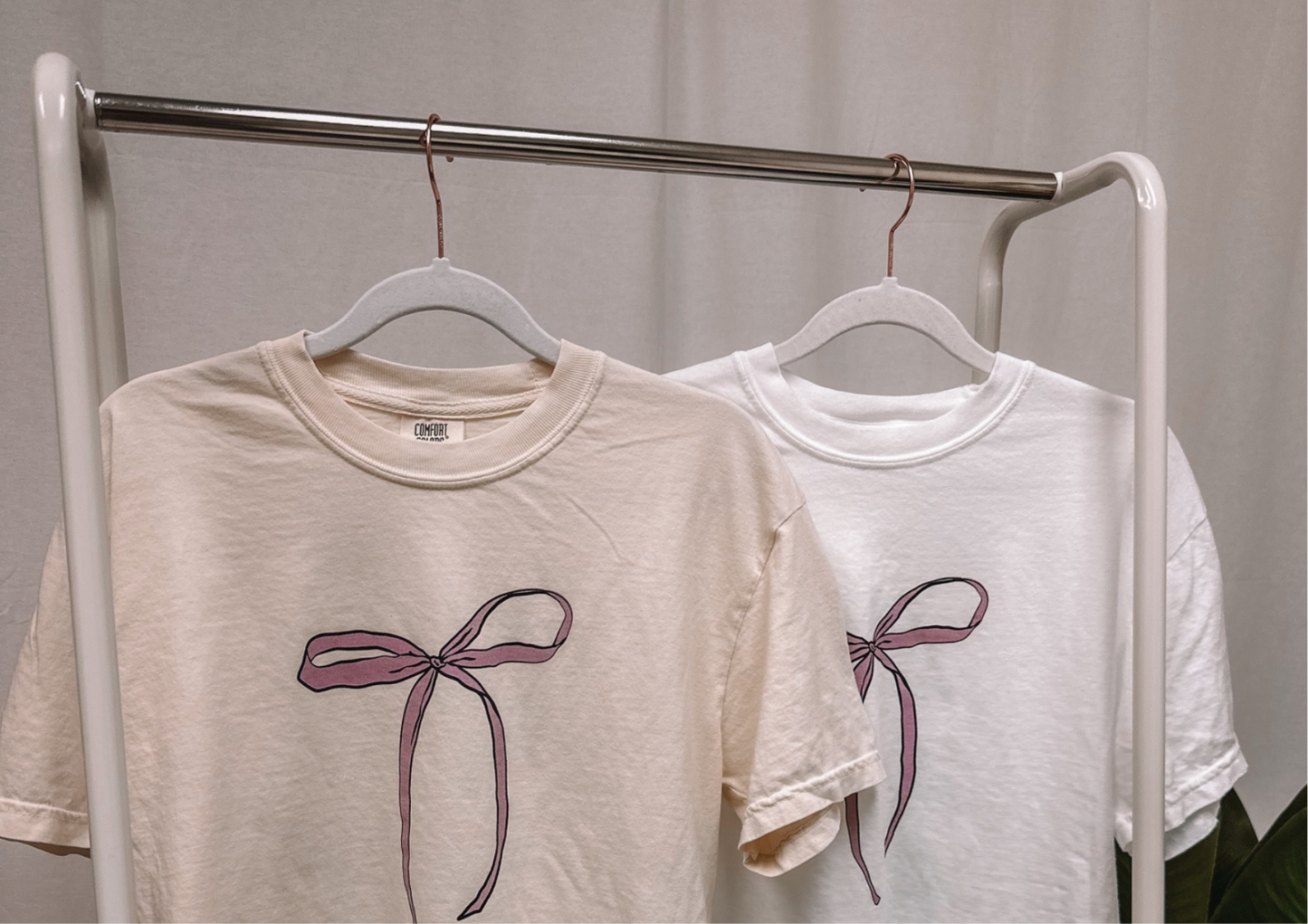 She Is Clothed Bow Summer T-Shirt: Ivory